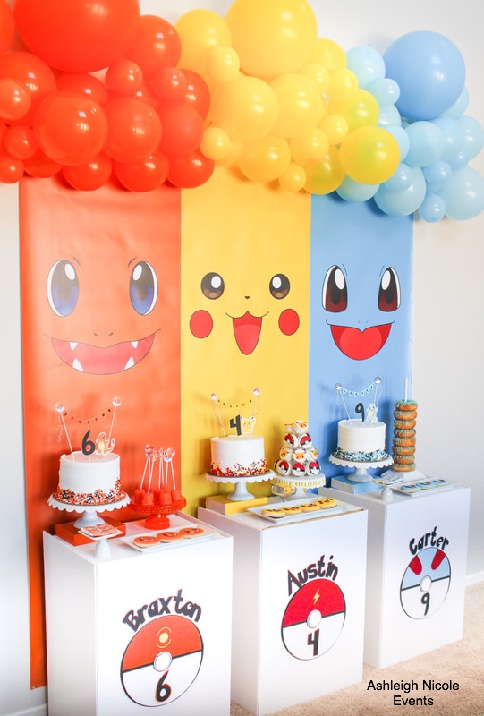 Pokemon Birthday Party Supplies Cake Decorating Pikachu Theme Balloon  Banner Cake Stand Party Decoration Gift Toys For Girl Boy